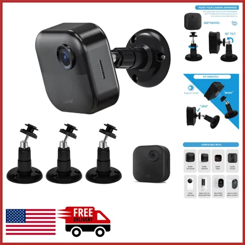 Black Wall Mount Bracket for Blink Outdoor Cameras with 360 Degree Adjustability