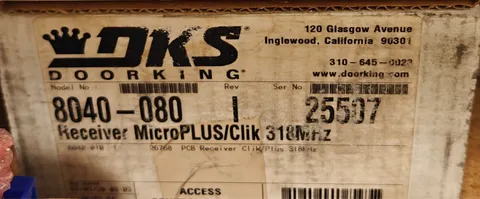 DKS DoorKing 8040-080 RF Receiver – MicroPLUS® & MicroCLIK™ Compatible