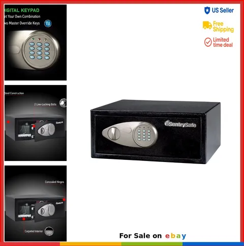 Security Safe 0.78 Cu Ft Digital Keypad Lock Fireproof For Documents Valuables