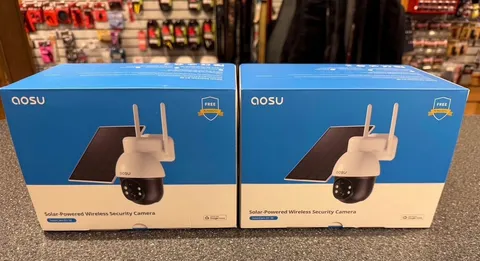 Aosu Solar Powered Wireless Outdoor Security Camera SolarCam D1 SE 2 Pack