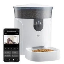7L Automatic Cat Feeders with Smart Home Pet Camera, Timer & Voice, Automatic...