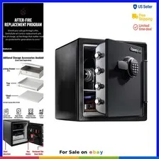 Fire Resistant Safe 1.23 Cu Ft Digital Keypad Lock Water Proof 1 Hour Home