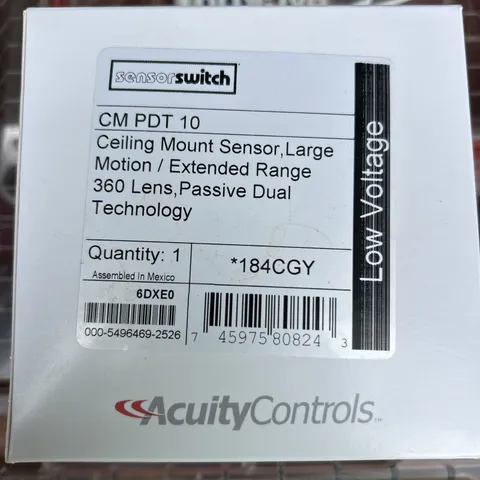 Sensor Switch CM PDT 10 Occupancy Sensor Extended Range NIB- White