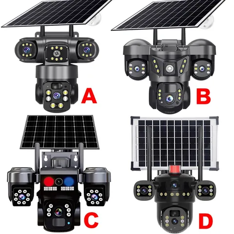 12MP Solar Battery Powered Home Security Camera Outdoor Wifi Wireless PTZ CCTV