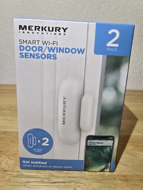 Merkury Smart Wi-Fi Door/Window Sensor 2 Pack (MIC-SS201-199W)