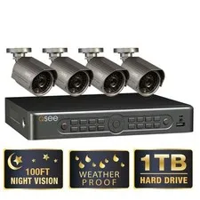 Q-See Premium Series 8-Channel 1TB HDD with (4) 700 TVL Cameras