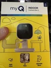 SEALED myQ Indoor Plug-in Security Camera Gen 2 – 2K Smart Wi-Fi with Night