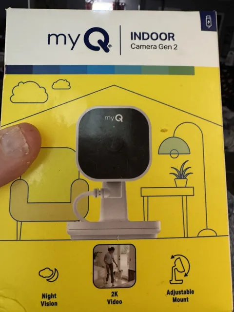 SEALED myQ Indoor Plug-in Security Camera Gen 2 – 2K Smart Wi-Fi with Night