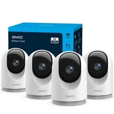 GNCC 2K Security Cameras 4pcs Home Security Camera Indoor with 360° Motion