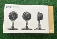 Google Nest Cam Indoor 1080p HD Wired Security Camera 3-Pack NC1104U Great Cond.