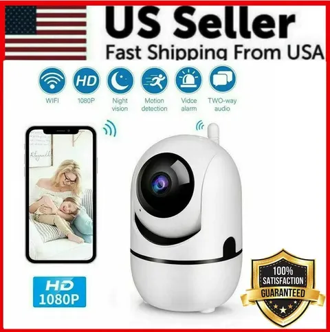 1080P WiFi Wireless Indoor Security Camera Monitor Night Vision 2-Way Audio