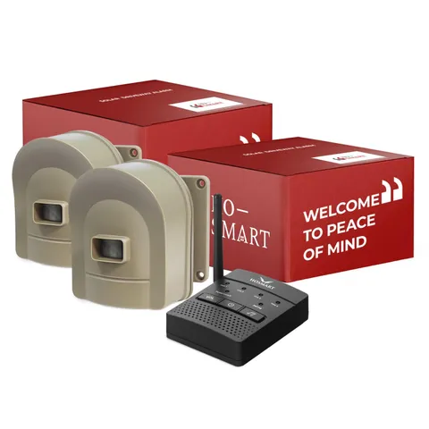 1/2 Mile Hosmart Driveway Alarm Wireless Sensor System 1 receiver & 2 sensors