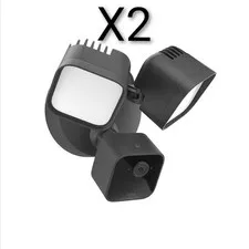 2 Blink Wired Floodlight Cameras  Black