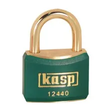 Kasp K12440GREA1 Brass Lock - 40mm - Brass Hook - Green - KA24403