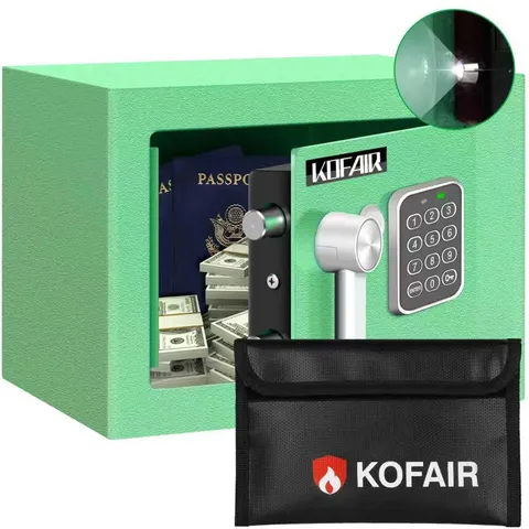 Safe Box for Home(0.23 Cubic Feet) with Fireproof Bag, Personal Money Safe fo...