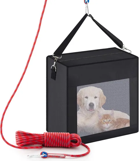 Pet Fire Escape Bag Dog Evacuation Kit 50ft Rope Rescue Carrier up to 55lb Home
