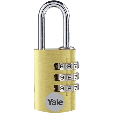 Yale Ye3Cb/20/121/1/Go Brass Lock 20mm Gold 1pc Combination Lock
