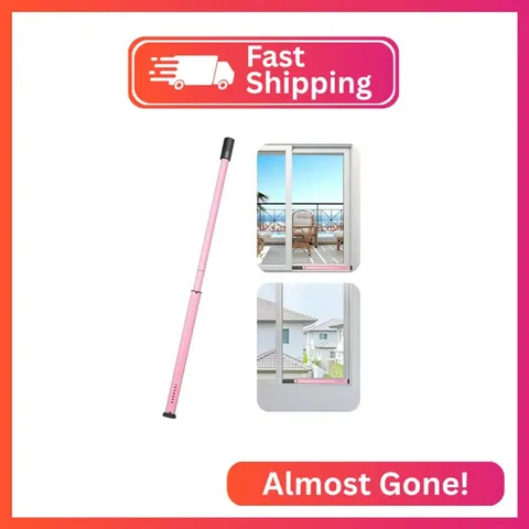 AceMining 1 Pack Sliding Door Security Bar, Patio Door Lock, 20-50 in, Pink
