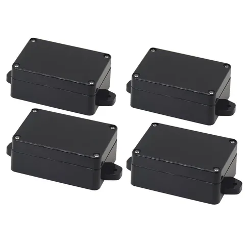 Zulkit Junction Box IP65 Waterproof 3.27” x 2.28” x 1.30”(Pack of 4), Black 