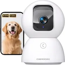3K Indoor Security Camera 5GHz WiFi PTZ Pet Baby Monitor 2-Way Audio New