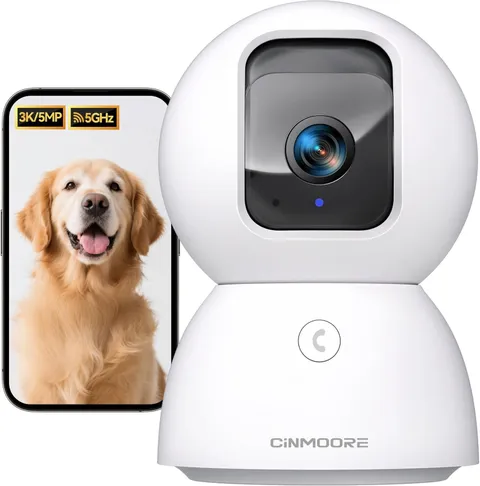 3K Indoor Security Camera 5GHz WiFi PTZ Pet Baby Monitor 2-Way Audio New