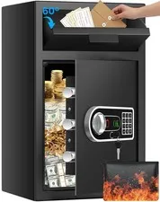 4.5 Cuft Large Drop Safe Box for Business, Anti-Theft Safe with Quick Deposit...