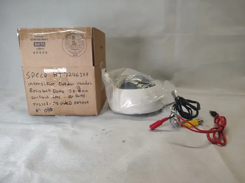 Speco HT7246IHR Outdoor Vandal Dome Camera 2.8-12mm For Parts No Video