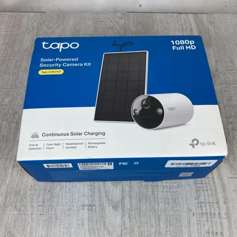Tapo C402 KIT Solar Security Camera Wireless Outdoor 1080p Battery Powered White