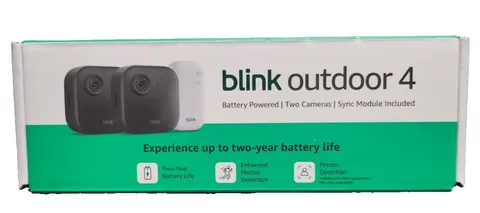 Blink Outdoor 4 (4th Gen 2025) Wireless Security Camera + Sync Module, 2 Cameras