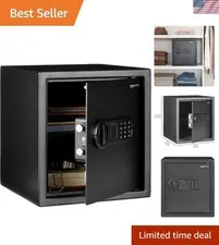 Steel Home Security Electronic Safe with Digital Keypad, Programmable Lock fo...