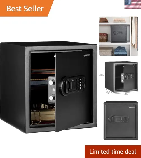 Steel Home Security Electronic Safe with Digital Keypad, Programmable Lock fo...