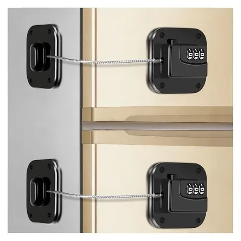 Fridge Lock with Combination - Refrigerator Lock Heavy Duty Adhesive for