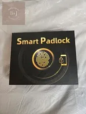Smart Padlock Biometric Fingerprint Reader Steel Cable Recharging Cable Silver