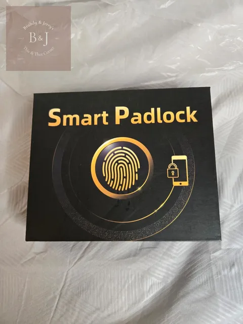 Smart Padlock Biometric Fingerprint Reader Steel Cable Recharging Cable Silver