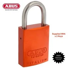ABUS 83/40 Padlock 8340 Keyed Alike Padlocks Orange-Free Postage