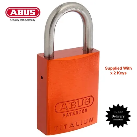ABUS 83/40 Padlock 8340 Keyed Alike Padlocks Orange-Free Postage