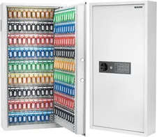 Digital Keypad Wall-Mount Safe with Adjustable Shelves & Deposit Slot