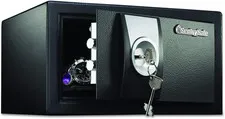 Compact Black Security Safe with Key Lock for Home or Office - 0.35 Cu Ft