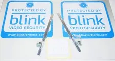 2 Blink Video Security Yard Sign Camera Monitoring Waterproof 4 Window Stickers