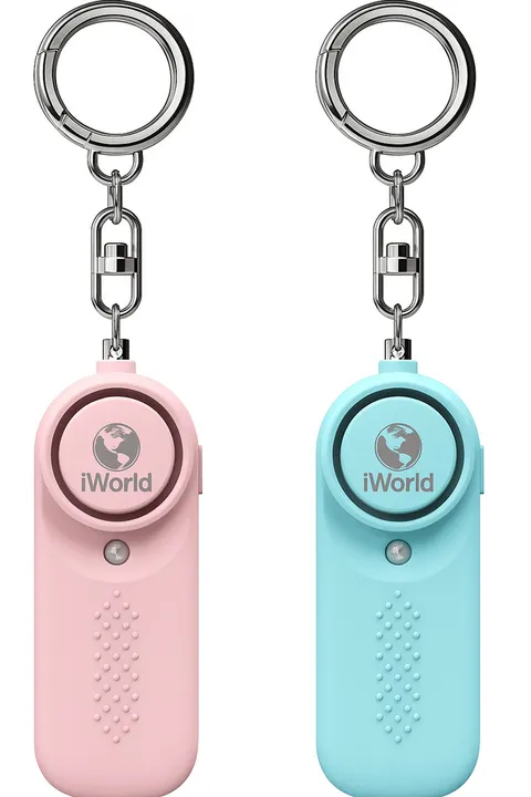 Emergency Self-Defense AAA Battery Powered Alarm Keychain – Safety Defense Key W