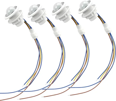 4 Pack PIR Motion Sensor Light Switch, AC 110-240V Adjustable LUX Light