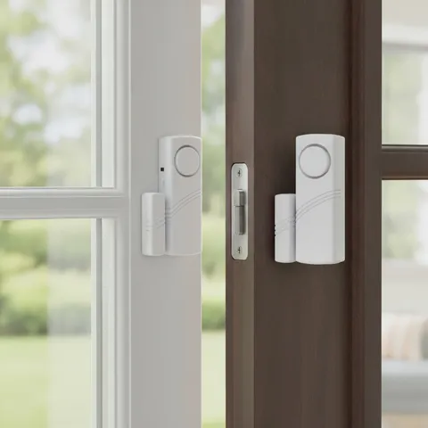 2 Pack Contact Sensor Alarm System - Long-Lasting Battery for Home Security