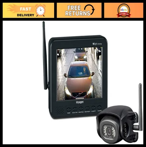Digital Wireless Camera System with 5.6" Display & Built-In Speaker, 1 Camera, J