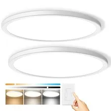 Super Slim 3200LM 12Inch LED Ceiling Lights Flush Mount, 2 Packs, White