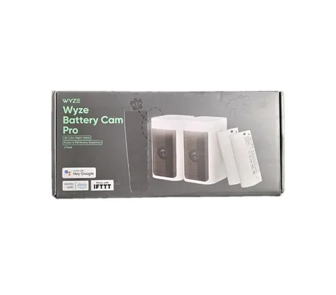 Wyze Battery Cam Pro 2-Pack - 2K HDR Wireless Cameras w/Mounts  SEALED