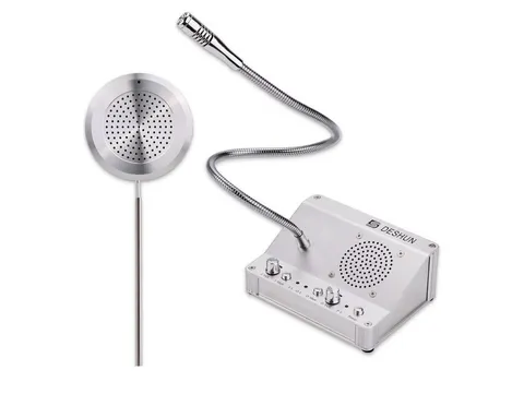 Dual-Way Counter Window Intercom System Communication Microphone For Bank/Office