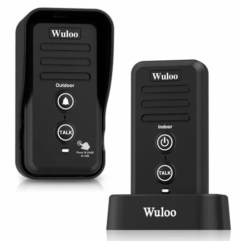 Wuloo 0.5 Mile Wireless Doorbell Rechargeable Intercoms for Home Garden Security