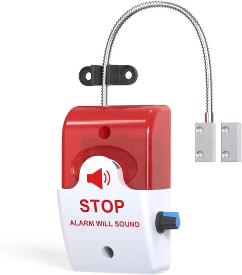 Exit Door Alarm with 110dB Siren, Emergency Exit Security Device, Easy Installat