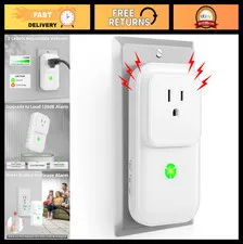 120dB Power Outage Alarm for Freezer & Garage | LED Indicator & GFCI Monitor