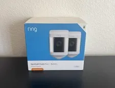Ring Spotlight Cam Plus Camera Indoor/Outdoor Wireless Pack of 2 Battery | New